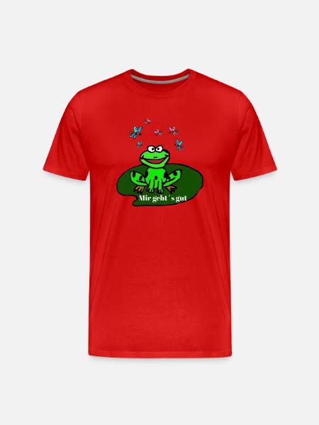 happy frog - Men's Premium Organic T-Shirt - red