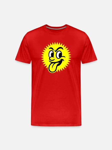 Sun Summer Face - Men's Premium Organic T-Shirt - red