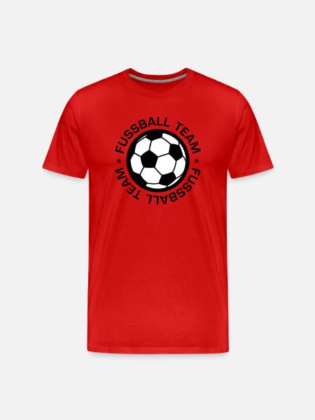 Fussball Team - Männer Premium Bio T-Shirt - Rot