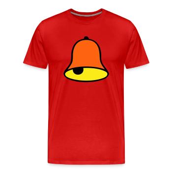 Glocke - Männer Premium Bio T-Shirt - Rot - Vorne - Damien (186cm)