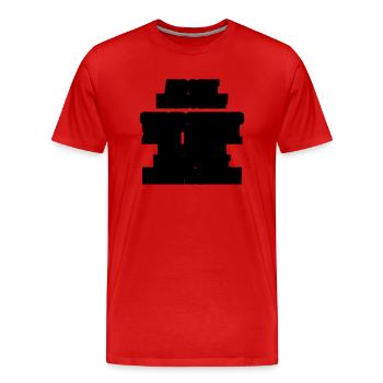 gott ich und der teufel - Männer Premium Bio T-Shirt - Rot - Vorne - Damien (186cm)