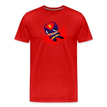 Comic superhéros Boy Halloween anniversaire doux - T-shirt bio Premium Homme - rouge - Devant - Damien (186cm)