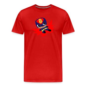 Comic superhéros Boy Halloween anniversaire doux - T-shirt bio Premium Homme - rouge - Devant - Damien (186cm)
