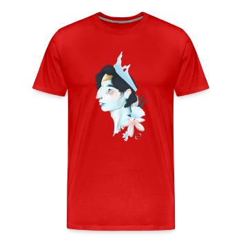 Ice Prinz (Ise) - Männer Premium Bio T-Shirt - Rot - Vorne - Damien (186cm)