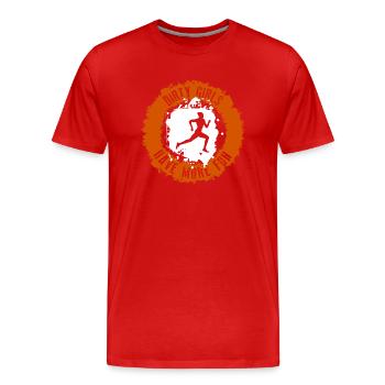 Dirty Girls have more fun - Männer Premium Bio T-Shirt - Rot - Vorne - Damien (186cm)