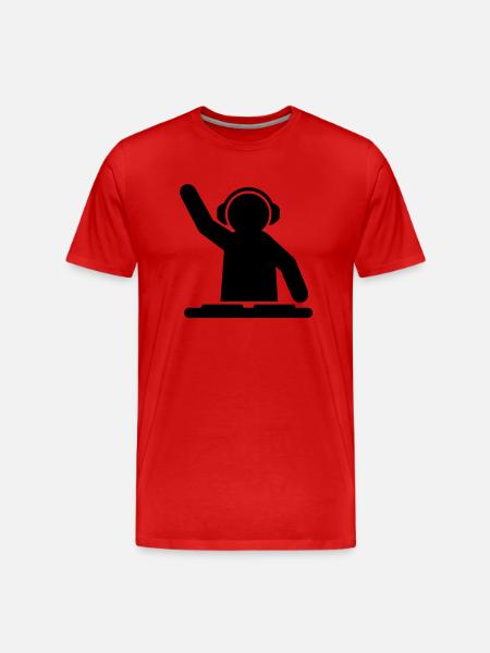 dj_vinyle___f1 - T-shirt bio Premium Homme - rouge