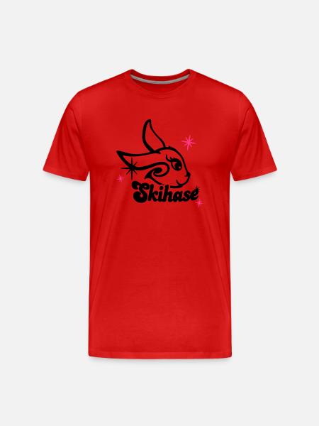 skihase_candi_2c - Männer Premium Bio T-Shirt - Rot