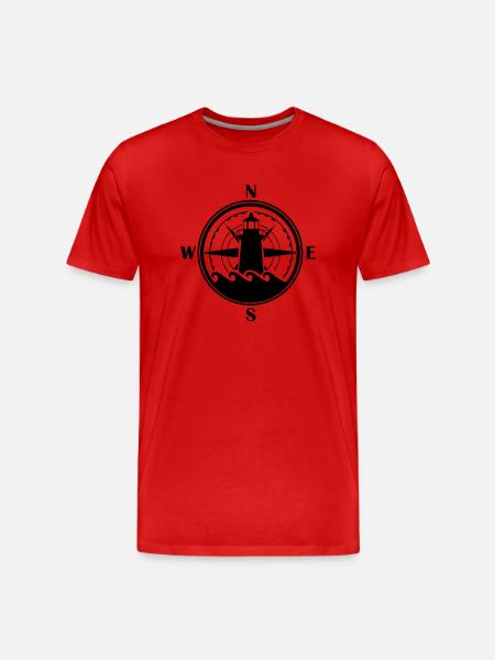leuchtturm_kompass_02 - T-shirt bio Premium Homme - rouge
