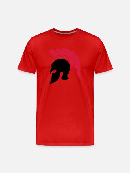 sparta_helm_02 - Men's Premium Organic T-Shirt - red