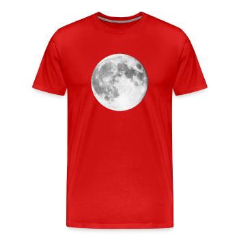 moon - Men's Premium Organic T-Shirt - red - Front - Damien (186cm)