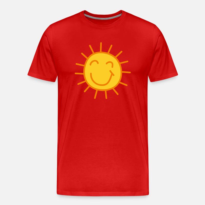 Sonnenschein Comic - Männer Premium Bio T-Shirt - Rot