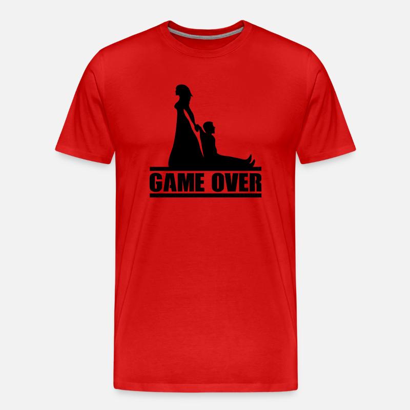 Game Over - Männer Premium Bio T-Shirt - Rot