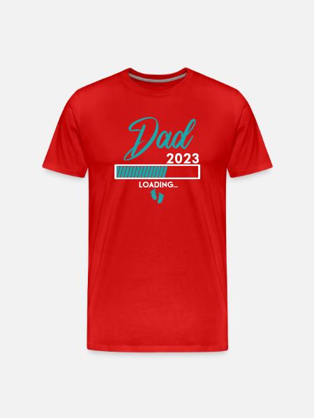 DAD 2023 loading... - Männer Premium Bio T-Shirt - Rot