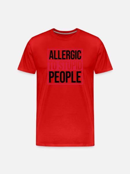 Allergy Complete Idiots Shield - Men's Premium Organic T-Shirt - red