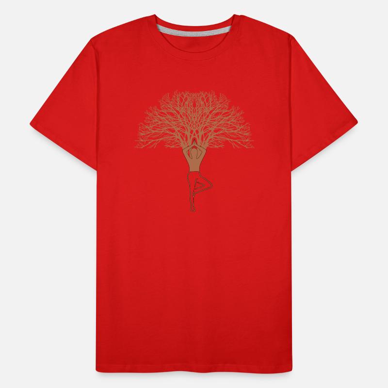 Yoga Tree Design Men's Premium Organic T-Shirt