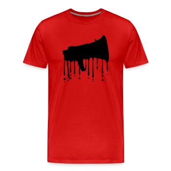 Graffiti Megaphone Propaganda Haut-parleur - T-shirt bio Premium Homme - rouge - Devant - Damien (186cm)