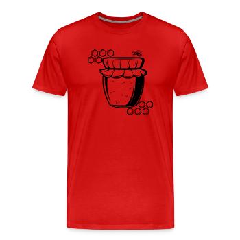 Biene Imker Naturschutz Honig - Nachhaltigkeit - Männer Premium Bio T-Shirt - Rot - Vorne - Damien (186cm)