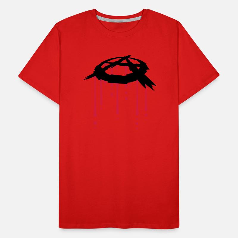 blood drop anarchy symbol Men's Premium Organic T-Shirt