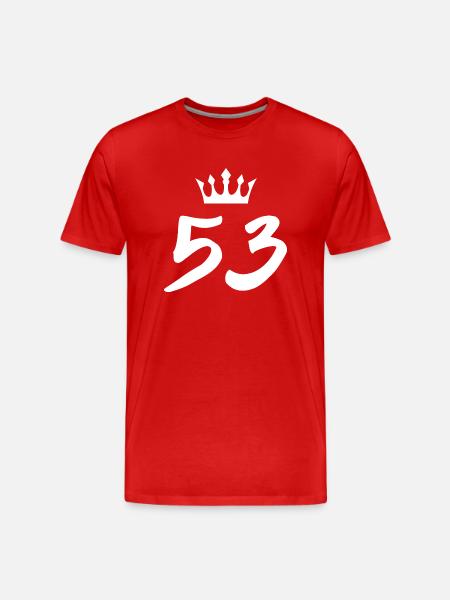 53 Number crown - Men's Premium Organic T-Shirt - red