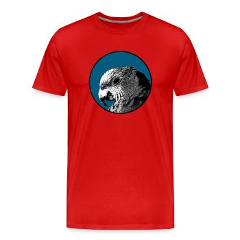 Portrait amazone - T-shirt bio Premium Homme - rouge - Devant - Damien (186cm)