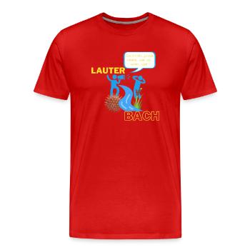 Lauter Bach - Männer Premium Bio T-Shirt - Rot - Vorne - Damien (186cm)