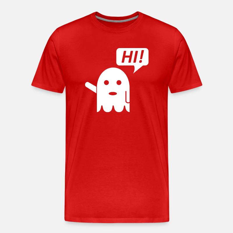 cute ghost - Männer Premium Bio T-Shirt - Rot