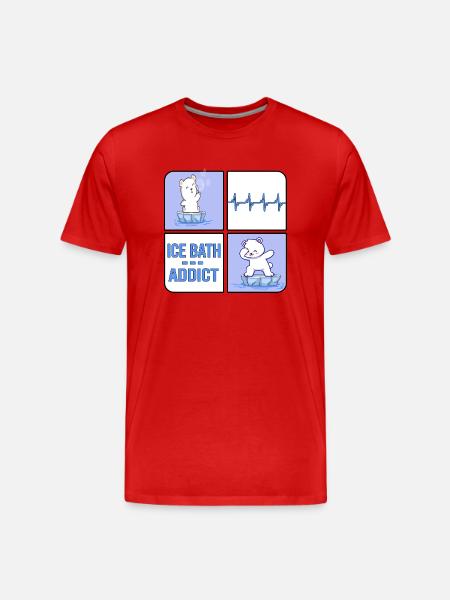 eisbader winterbader eisbär icebath addict - Men's Premium Organic T-Shirt - red