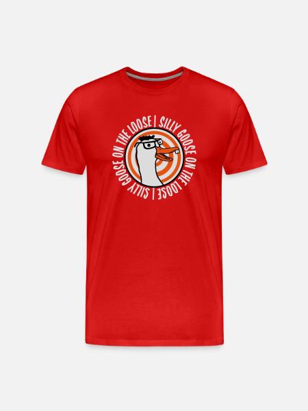 goose on the loose - Men's Premium Organic T-Shirt - red