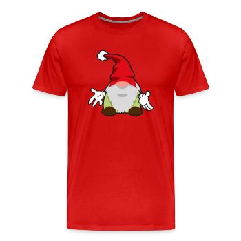 erster Weihnachtswichtel - Männer Premium Bio T-Shirt - Rot - Vorne - Damien (186cm)