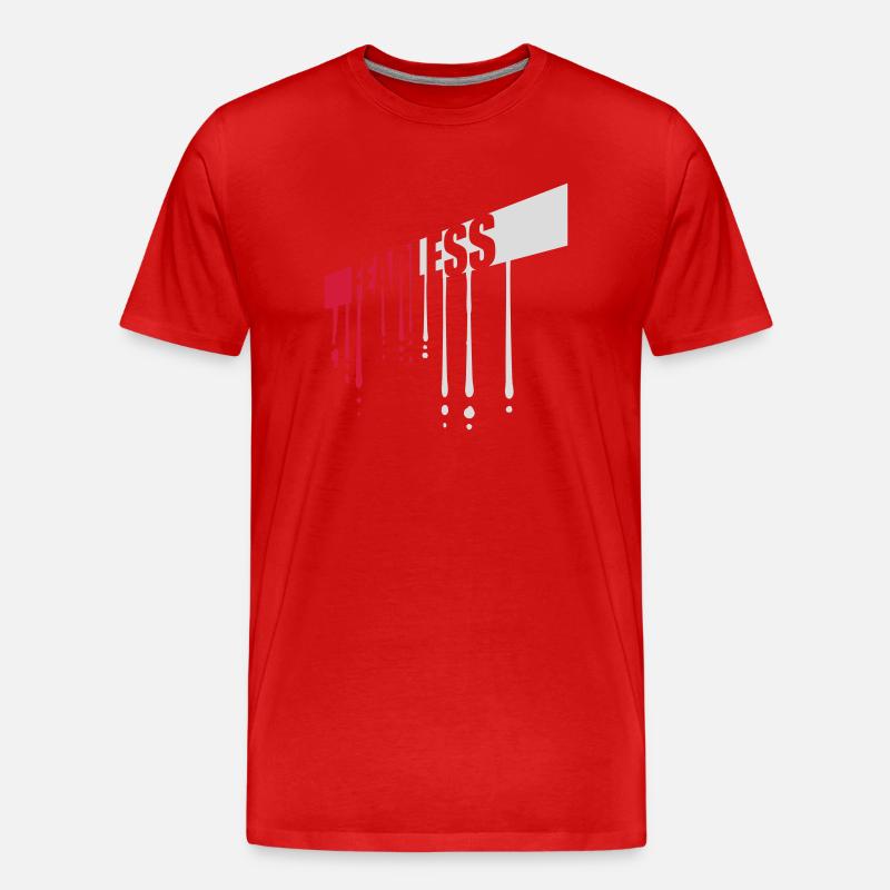 fearless Text Zitat Design - Männer Premium Bio T-Shirt - Rot