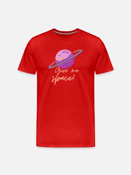 Give me space - T-shirt bio Premium Homme - rouge