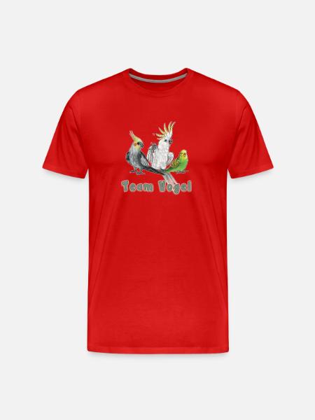 Team Vogel - Männer Premium Bio T-Shirt - Rot