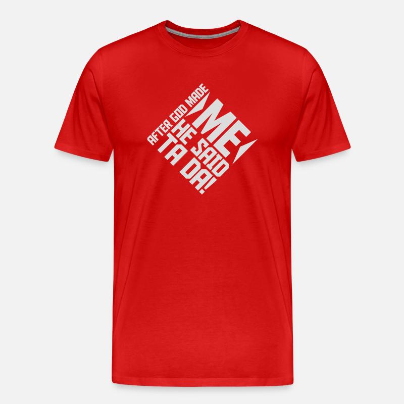after god made me - Männer Premium Bio T-Shirt - Rot