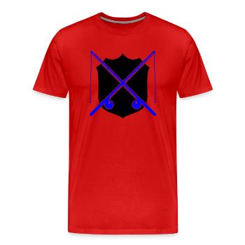 Armoiries de pêche - T-shirt bio Premium Homme - rouge - Devant - Damien (186cm)