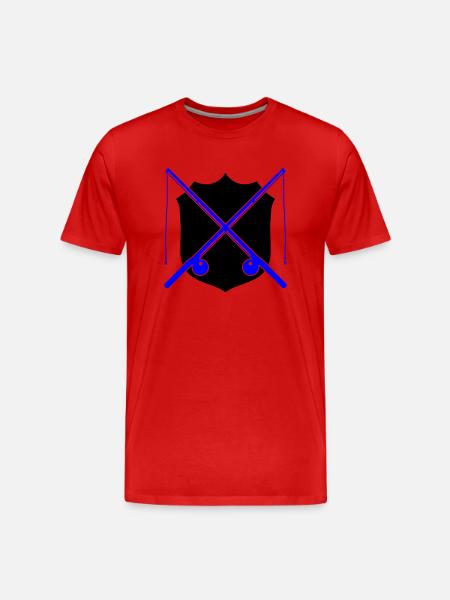Fishing Wappen - Männer Premium Bio T-Shirt - Rot