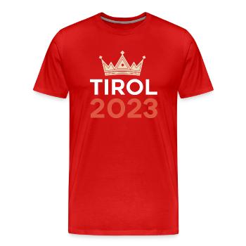 Tyrol 2023 - T-shirt bio Premium Homme - rouge - Devant - Damien (186cm)