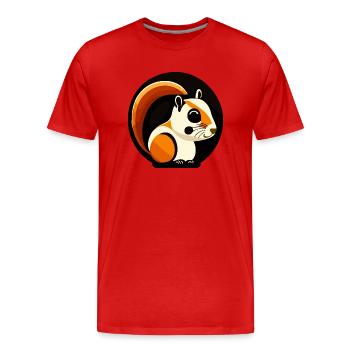 Ecureuil - T-shirt bio Premium Homme - rouge - Devant - Damien (186cm)