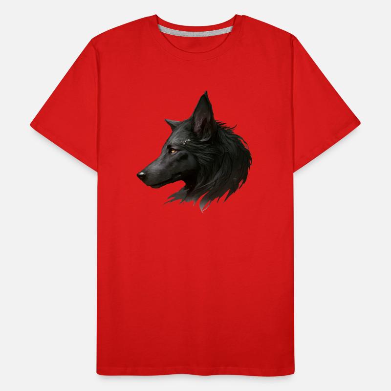 Der schwarze Wolf Männer Premium Bio T-Shirt