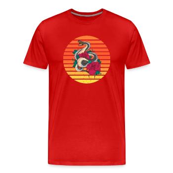 Serpent de chaleur - T-shirt bio Premium Homme - rouge - Devant - Damien (186cm)