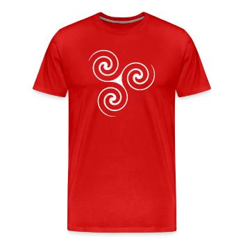 Vertèbre - T-shirt bio Premium Homme - rouge - Devant - Damien (186cm)