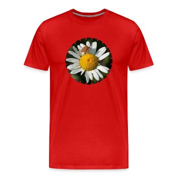 Flowers and insects are inextricably linked - Men's Premium Organic T-Shirt - red - Front - Damien (186cm)
