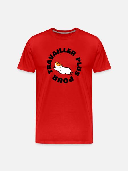 TRAVAILLER PLUS POUR - T-shirt bio Premium Homme - rouge