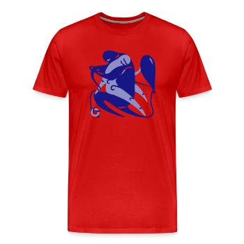 Traîtrise. Tromperie dans les relations humaines - T-shirt bio Premium Homme - rouge - Devant - Damien (186cm)