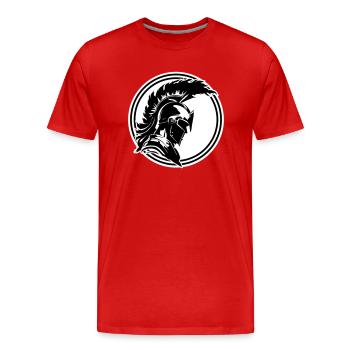 Casque Warrior Sparta Spartan - T-shirt bio Premium Homme - rouge - Devant - Damien (186cm)