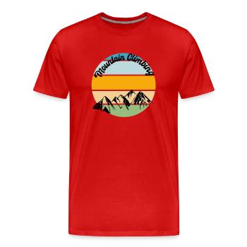 climbing mountain - T-shirt bio Premium Homme - rouge - Devant - Damien (186cm)