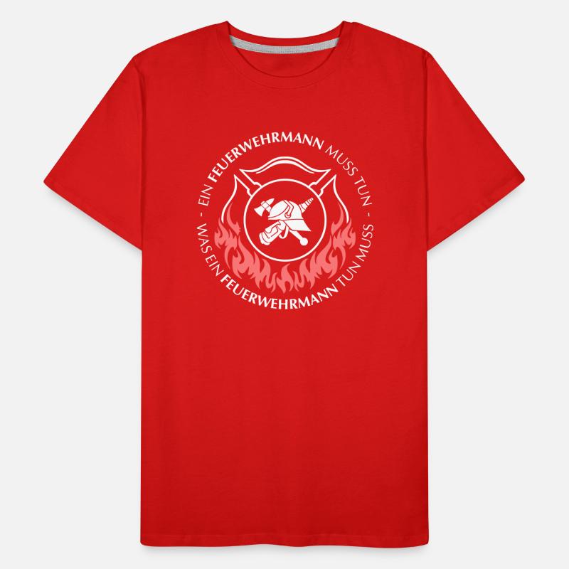 Ein Feuerwehrmann muss tun hell Männer Premium Bio T-Shirt