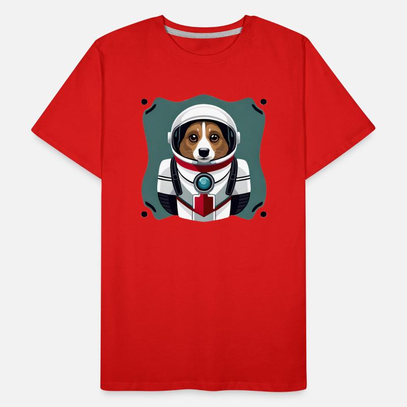Chien dans l'espace T-shirt bio Premium Homme