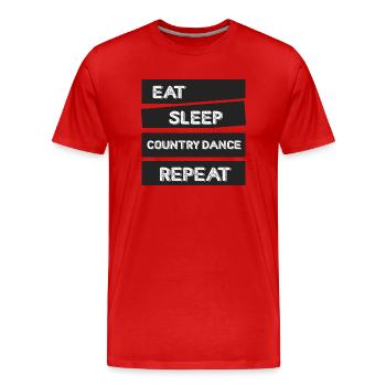 Dancing Dance Music - Männer Premium Bio T-Shirt - Rot - Vorne - Damien (186cm)