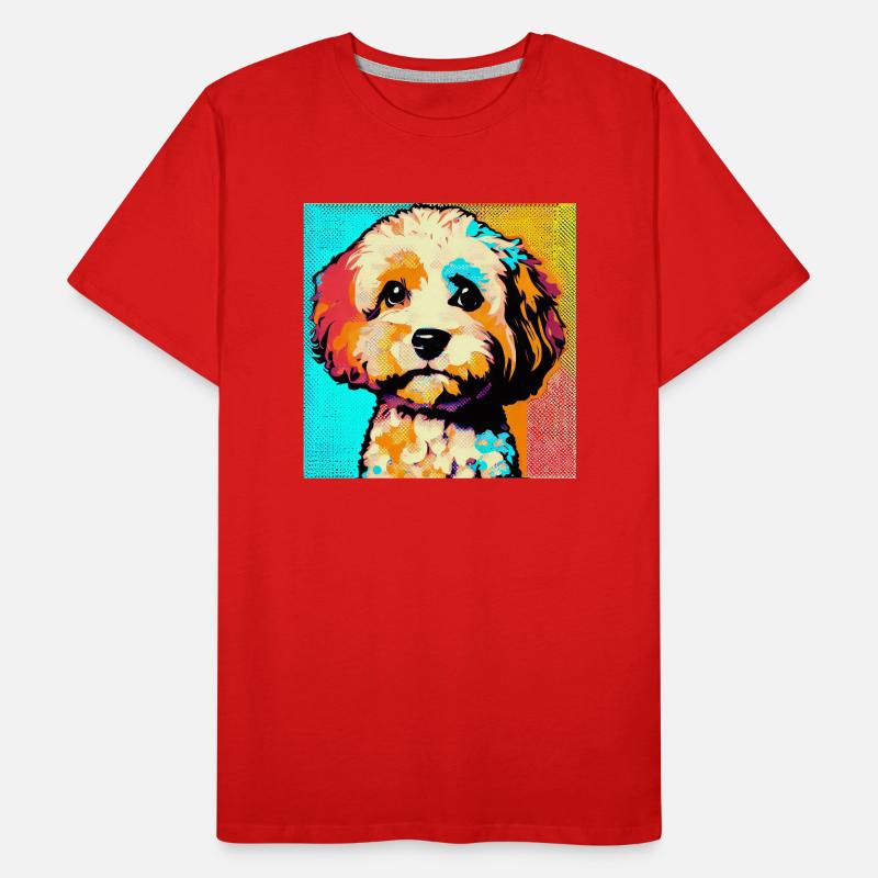Cavapoo Pop Art Men's Premium Organic T-Shirt