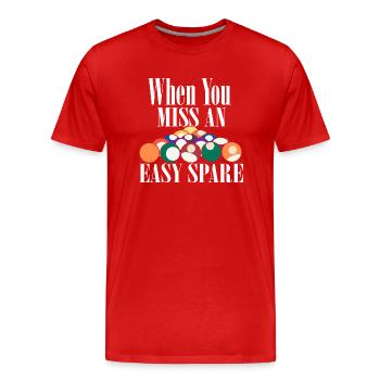 Wenn Sie eine einfache Ersatzkegelbahn verpassen - Männer Premium Bio T-Shirt - Rot - Vorne - Damien (186cm)